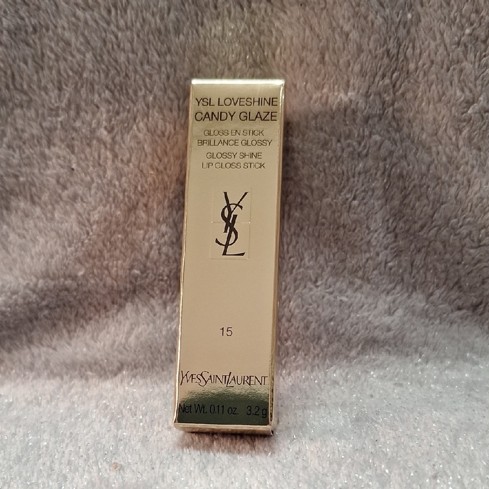 YSL Loveshine Candy Glaze Lip Gloss, Shade 15 Showcasing Nude